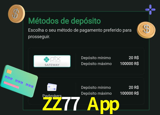 O cassino ZZ77 App oferece uma grande variedade de métodos de pagamento